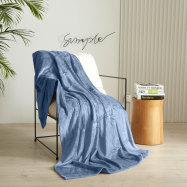 Плед Tarrington House фланелевый голубой 150Х200см - Фото