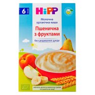 Каша молочная HiPP Organic Пшеничная с фруктами с 6 мес 250г - Фото