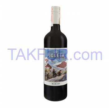 Вино La Piqueta Merlot красное полусухое 13% 0.75л - Фото