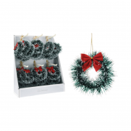 Прикраса новорічна ялинкова у формі вінка 10X10X35 см - Фото