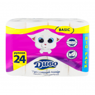 Бумага туалетная Диво Basic 2-х слойная 24шт/уп - Фото