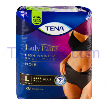 Трусы урологические Tena Lady Pants Plus L Noir д/женщин 8шт - Фото