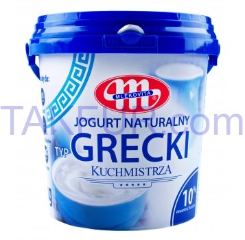Йогурт Mlekovita Греческий натуральный 10% 1кг - Фото