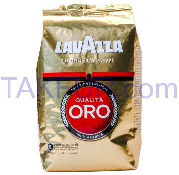 Кофе Lavazza Qualita Oro натуральный жареный в зернах 1000г - Фото