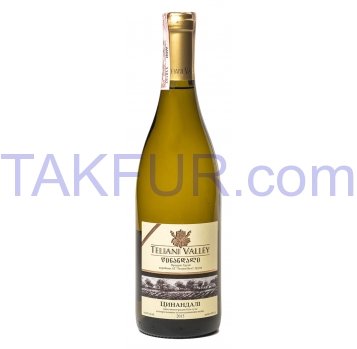 Вино Teliani Valley Цинандали белое сухое 13% 0,75л - Фото