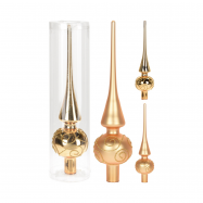 Верхівка для новорічної ялинки золотий колір 55X200 мм - Фото