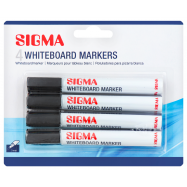 SIGMA МАРКЕР ДЛЯ ДОШ 4 ШТ : ЧОРН - Фото