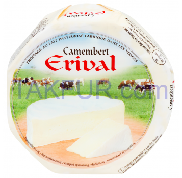 Сыр Erival Камамбер мягкий выдержанный 45% 250г - Фото