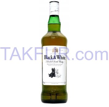 Виски Black&White Blended Scotch Whisky 40% 1л - Фото