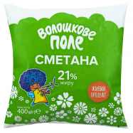 Сметана Волошкове Поле 21% 400г - Фото