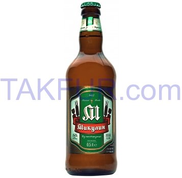 Пиво Микулин светлое непастеризованное 4,2% 0,5л - Фото