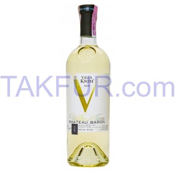 Вино Villa Krim Shateau Baron полусладкое белое 9-13% 0,75л - Фото