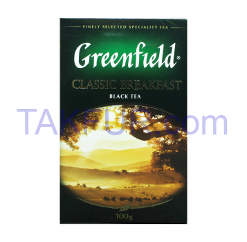 Чай Greenfield Classic Breakfast черный индий байх лист 100г - Фото