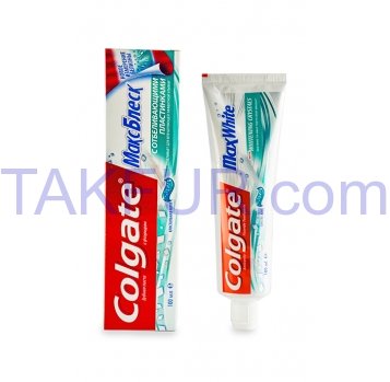 Паста зубная Colgate МаксБлеск с отбеливающими пластин 100мл - Фото