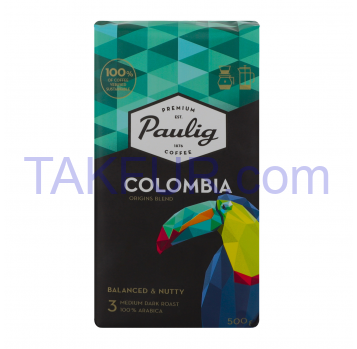 Кофе Paulig Colombia натуральный жареный молотый 500г - Фото