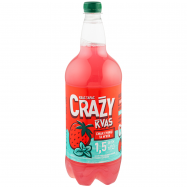 Квас Квас Тарас Crazy Kvas вкус земляники/мяты хлебный 1,5л - Фото