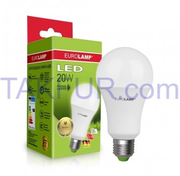 Лампа Eurolamp LED ЕКО серія-D A75 20W E27 4000K (50) 1шт - Фото