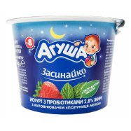 Йогурт Засыпайка Клубн-мелисса Агуша 90г - Фото