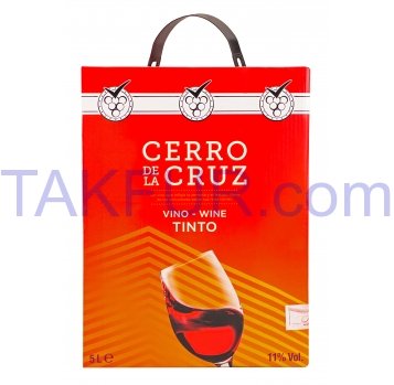 Вино Cerro de la Cruz Tinto натур/стол сухое красное 11% 5л - Фото