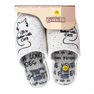 Тапочки комнатные Gemelli Кэт 4 женские закрытые 36-40 серые - Фото