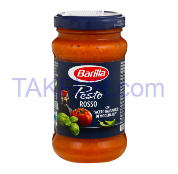 Соус Barilla Pesto Rosso с томатами и базиликом 200г - Фото