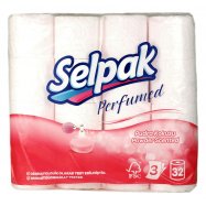Бумага туалетная Selpak Perfumed трехслойная тисненая 32шт - Фото