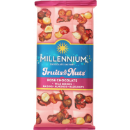 Шоколад Millennium Rose Fruits&Nuts белый с миндалем 80г - Фото
