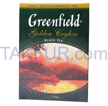 Чай Greenfield Golden Ceylon черный цейл байхов листов 100г - Фото