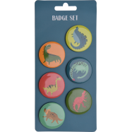 НАБ ЗНАЧКІВ 38ММ 6ШТ DINO - Фото