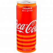 Напиток Coca-Cola Orange без/алк сил/газ безкалор 330мл - Фото