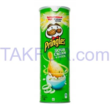 Чипсы Pringles Сметана и лук картофельные 165г - Фото