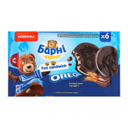 Пирожное Ведмедик Барні Fun sandwich Oreo бисквитное 6*30г - Фото