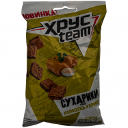 Сухарики ХрусTeam со вкусом холодца с хреном 60г - Фото