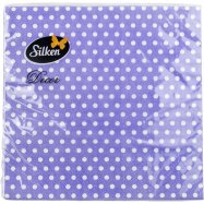 Салфетки Silken Decor целлюлозные трехслойные Горошки 20шт - Фото