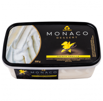 Мороженое Три Ведмеді Monaco Dessert Франц ваниль 12% 500г - Фото
