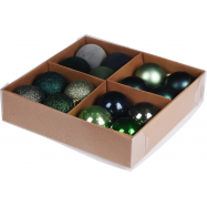 НАБІР ПРИКРАС 16 ШТ 6 СМ ЗЕЛ - Фото