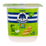 Творожок Простоквашино для малят Яблоко д/детей 6мес 3% 90г - Фото