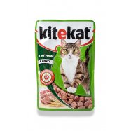 Корм Kitekat д/взр кот ягн в соусе 100г - Фото