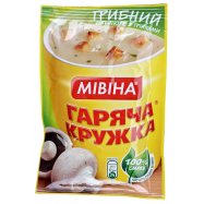 Суп-пюре Мівіна Гарячая кружка Грибной с гренками 15г - Фото
