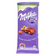 Шоколад Milka молочный с целым лесным орехом 90г - Фото