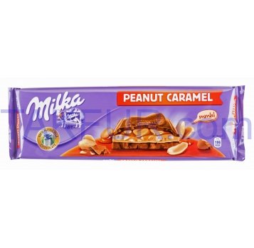 Шоколад Milka Peanut Caramel с карамел/арахис начинкой 276г - Фото