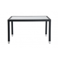 Стол Metro Professional ротанговый черный 130х90см - Фото