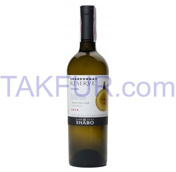 Вино Shabo Reserve Шардоне ординарное сух бел 13,5% 0,75л - Фото