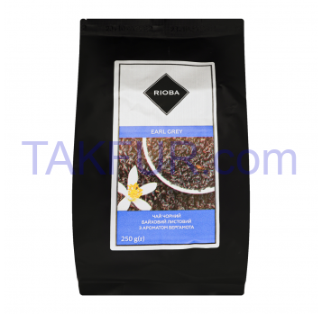 Чай Rioba Earl Grey черный листовой с аромат бергамота 250г - Фото