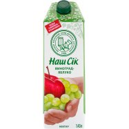 Нектар Виноградно-яблочный Наш Сок 1.43л - Фото
