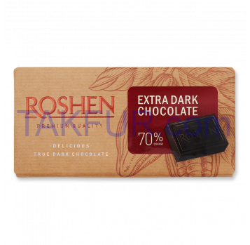 Шоколад Roshen экстрачерный 70% 90г - Фото