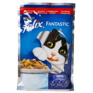 Корм д/котов Purina Felix Fantastic с говядиной в желе 100г - Фото
