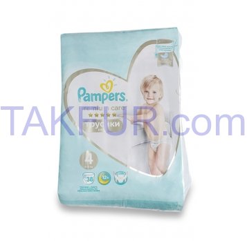 Подгузники-трусики Pampers Premium Care Maxi 4 р 9-15кг 38шт - Фото