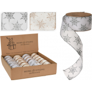 NY ДЕКОР.СТРІЧКА СНІЖ.3.8X270СM - Фото