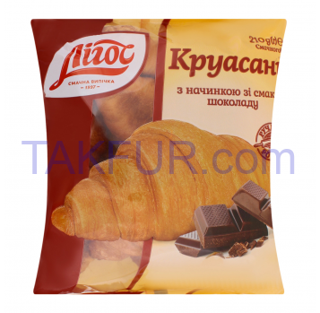 Круассан Лігос с начинкой со вкусом шоколада 210г - Фото
